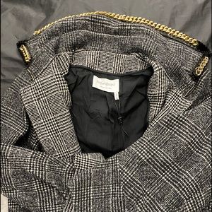 YSL Tweed jacket with short sleeved & gold collar